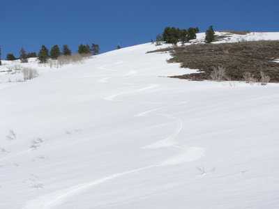 At this I'm super tired, so I'm not skiing very well.