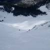 Carl Pluim skiing near the bottom of Bear Claw 3 on Parry May 11th 2019
