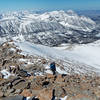 On the summit ridge during a low-snow year