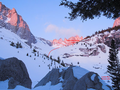 View of Whitney from Lower Boy Scout Lake.