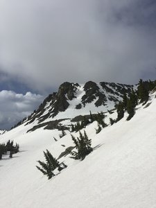 Deception from below Ice Spider Couloir