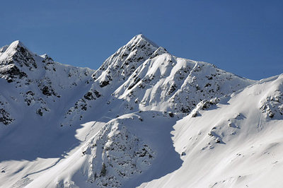 Looking at Standkopf from the ascent route.