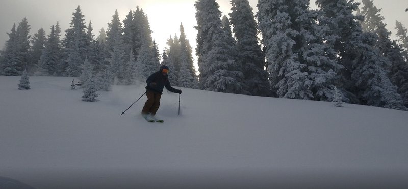 Largest open section of the 6.1 ski run