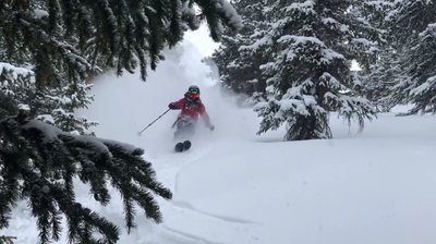 Middle section 6.7 ski run. Garrett Gillest, age 13.