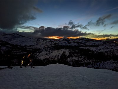 View from the top at sunset.