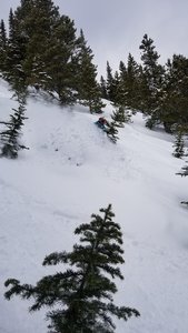 Getting the goods about 1/4 down the chute