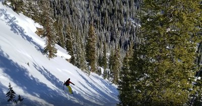 Middle section of "Chimney Chute" at First Creek