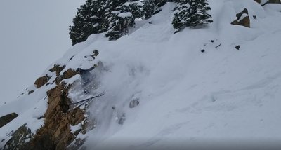 Garrett Gillest dropping in below the "Rush Chute" age 14