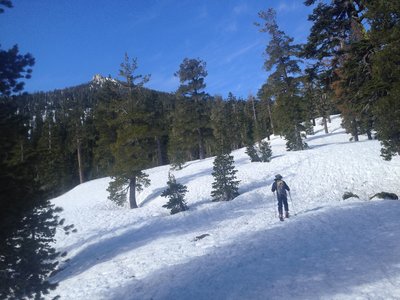 Heading up to Rubicon Peak