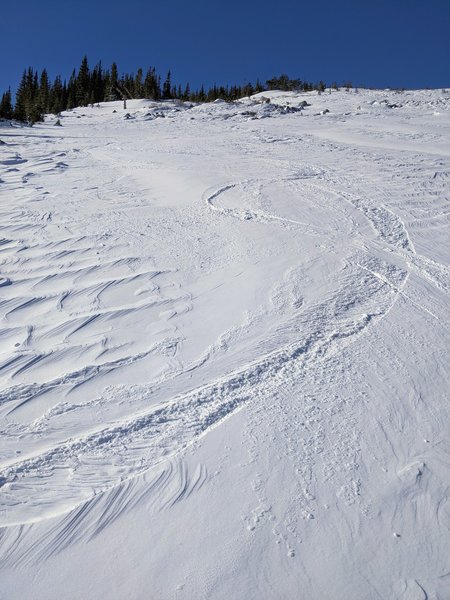 Some downhill turns near the approach.