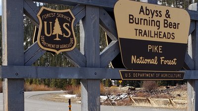 Momma and Baby showing skiers the way to the trail!