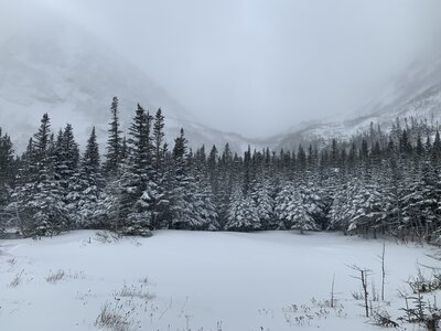 Entering the bowl in winter