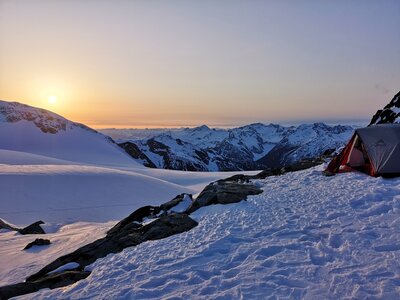 Campsite below matier.