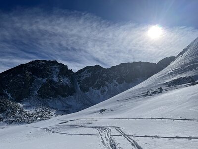 Sleeping Indian and the east ridge of Mt. Arkansas from treeline transition zone.