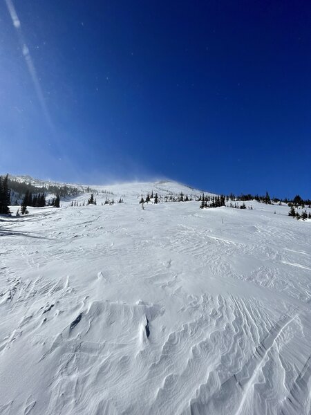 Wind gusts at the top of the bowl, crusty on top, fluffy underneath.