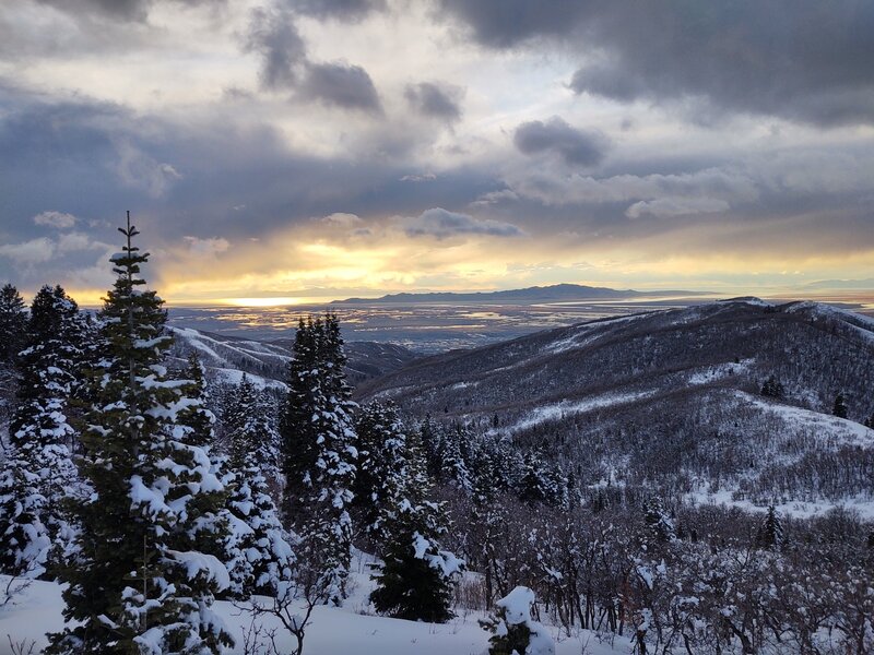 Brisky Ridge Sunset while exiting B-ridge.