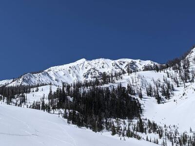 Standing at about 8100 feet looking SW. Emigrant Pk is just off to the right.