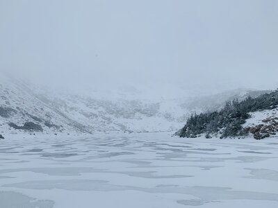 Arapahoe Lake frozen over