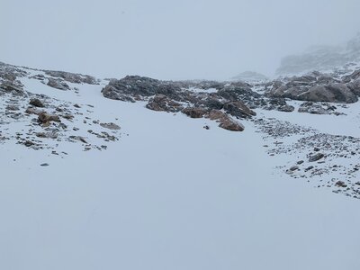 North facing gullies filled in on 11/5/22