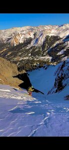 Grandma's Couloir from the top.