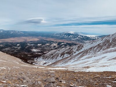 Looking back and down the route after topping the Angel - only the final summit push remains after this (still over 1,000').