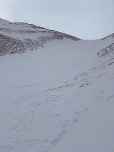 Fresh turns on bad snow in the Angel.