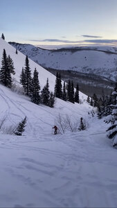 Looking down about bottom halfway down Jared's Jacuzzi.