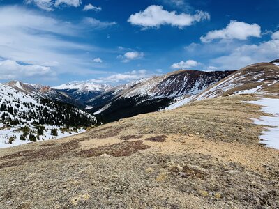 Looking northeast from the connector trail. Most of the skiing in this photo is in Jones Pass zone.