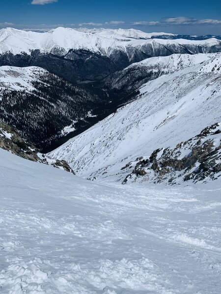 The top of the emperor couloir.