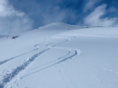 Looking back at Frosty's and N Arapaho Lakes lines