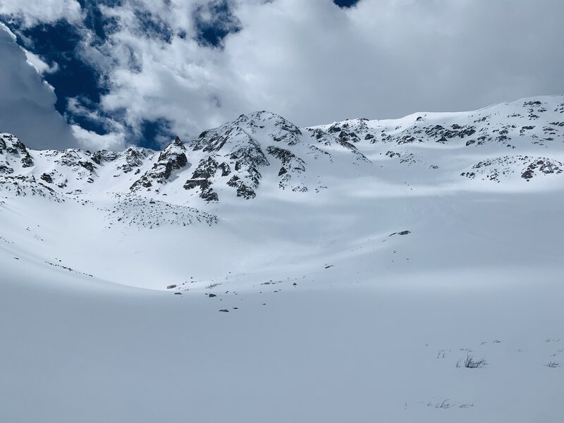 Looking at the NF of Sayers, there are 5 climbers in the GC Couloir, for scale.