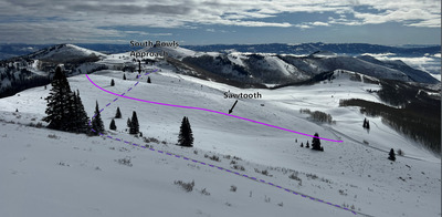 Looking east from the Two Trees