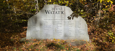 Mount Watatic monument at the old base area