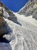 Within Strait of Gibraltar couloir, near the top (taken June 19th, 2026 in record low snow year)