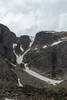 view of the couloir from inside the cirque